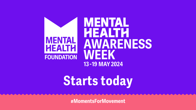 It's #MentalHealthAwarenessWeek 13-19 May 2024, the theme 'Movement: Moving More for Our Mental Health' Whether it's dancing, jogging, gardening, or yoga, moving your body can boost your mood and well-being. What are you doing to move today? Share your thoughts and photos with us