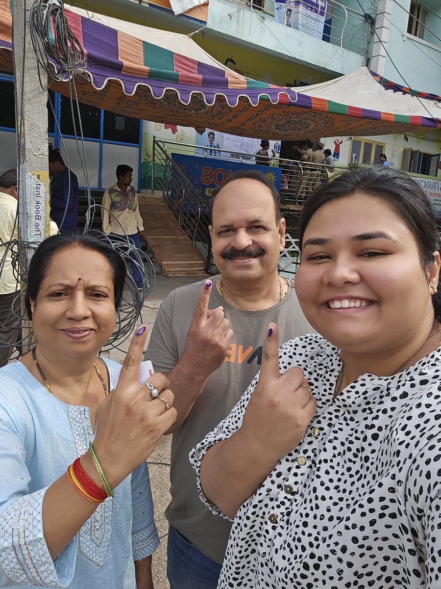 We Voted Today on the eve of Loksabha Elections in Hyderabad