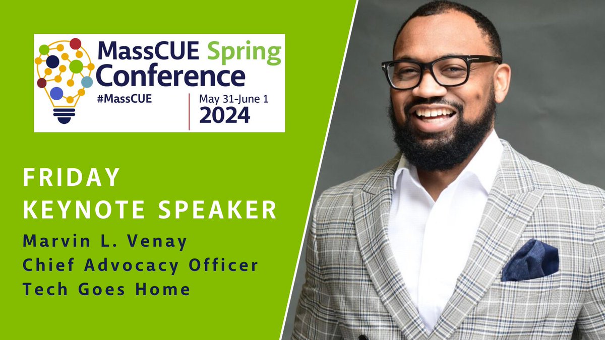 Our Friday Keynote Speaker at the #MassCUE Spring Conference will be @MLVenay of Tech Goes Home! Learn more about this #digitalequity advocate and register for the conference today: bit.ly/3VLBzdn @joliboucher @MrsErinFisher @marissafoley325 @WH_Heatherlyn @PadulaJohn