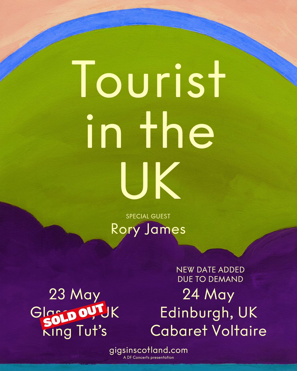 RORY JAMES (@__roryjames) on Twitter photo Incredibly excited to announce that I’ll be supporting one of my absolute favourite artists/producers <a href="/tourist/">AA</a> <a href="/kingtuts/">King Tut's Wah Wah Hut</a> and <a href="/cabaretvoltaire/">Cabaret Voltaire</a>
Edinburgh tickets: gigss.co/tourist Incredibly excited to announce that I’ll be supporting one of my absolute favourite artists/producers <a href="/tourist/">AA</a> <a href="/kingtuts/">King Tut's Wah Wah Hut</a> and <a href="/cabaretvoltaire/">Cabaret Voltaire</a>
Edinburgh tickets: gigss.co/tourist
