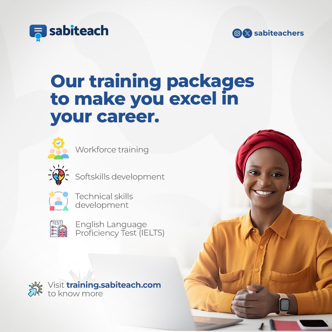 We offer a variety of training options to help you excel in your career field.

Visit our website; Sabiteach.com today to know more about our training packages.

#sabiteach #professionalcourses #crashcourses 
#onlineprofessionalcourse