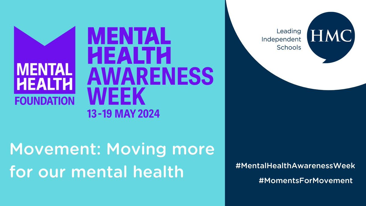 This week is #MentalHealthAwarenessWeek & this year's theme is “Movement: Moving more for our mental health”. Find out more on the @mentalhealth Foundation's website here: buff.ly/3EycGZf & please do tag @HMC_Org in your posts so we can share in your #MomentsForMovement.