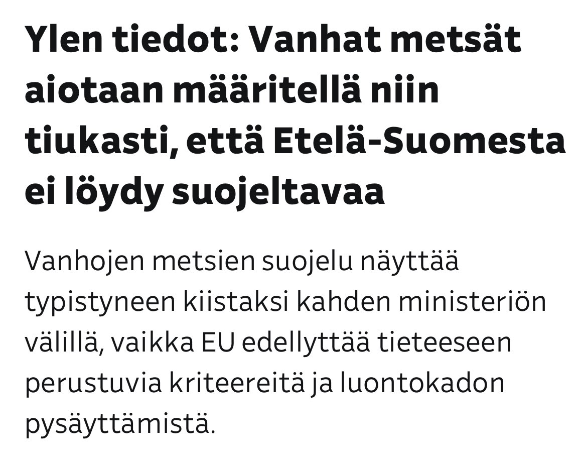 Orpon metsäkriteereistä uhkaa tulla vuosisadan luontopetos! Kriteerit tehdään tarkoituksella niin tiukaksi, ettei Etelä-Suomesta löydy suojeltavaa, vaikka mm. vapaaehtoiset luontokartoittajat ovat niitä osoittaneet olevat valtion mailla hakkuu-uhan alla paraikaakin. #vanhatmetsät