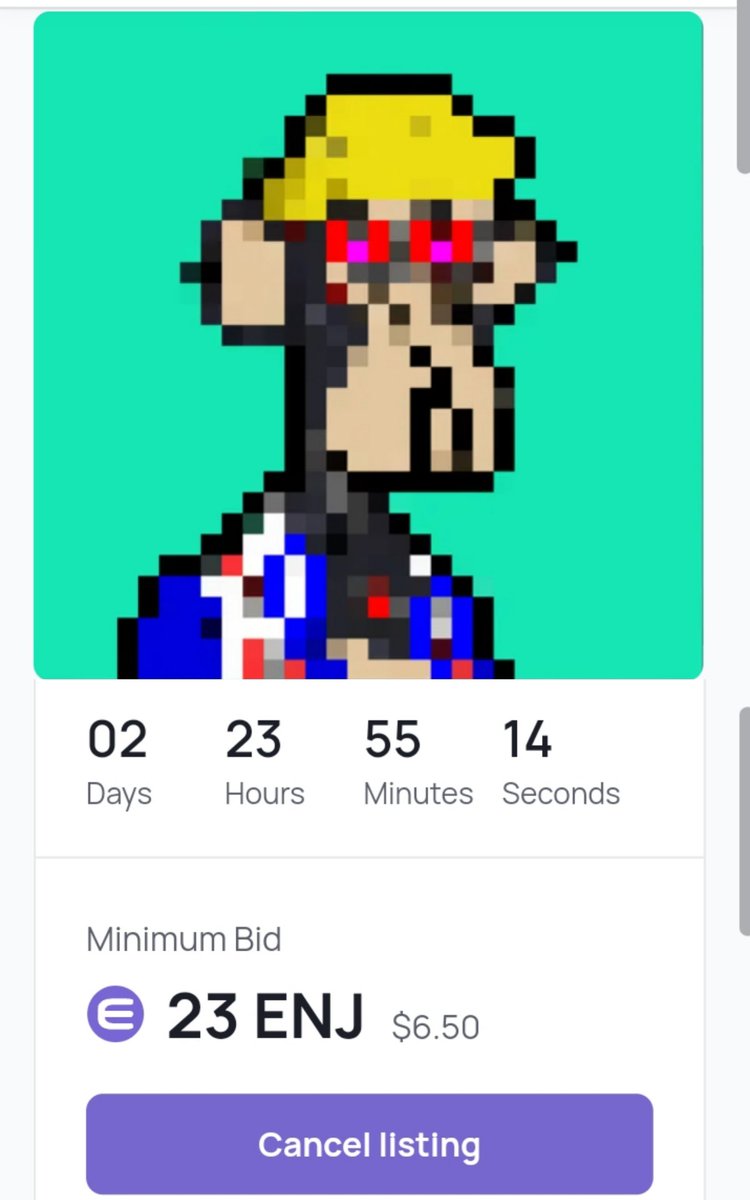 Abdulghafoorul1's tweet photo. Azukpunk listing for
Minimum Bid 23Enjin
Enjin marketplace
https://t.co/kRfLXNUJbv
#NFTCommunity #Azukpunks #Babypunks #FuelTheEnjin #NFTs #Enjin https://t.co/XsFtn8XrRX