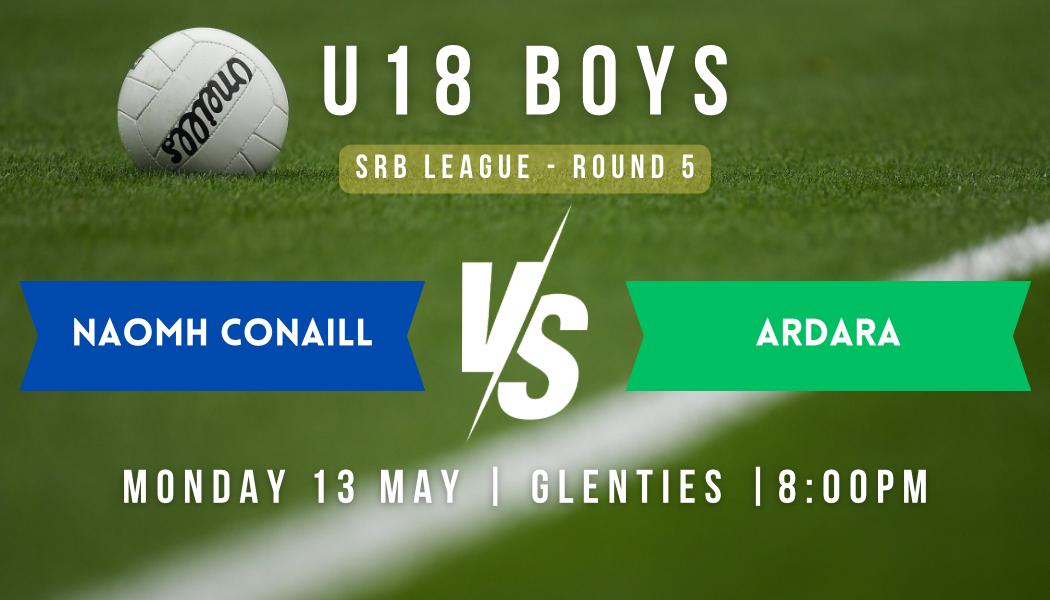 A big derby match in Davy Brennan Memorial Park this evening as our minors play Ardara in Round 5 of the SRB league. Throw in 8pm. Come down and support the boys 🔵⚪️