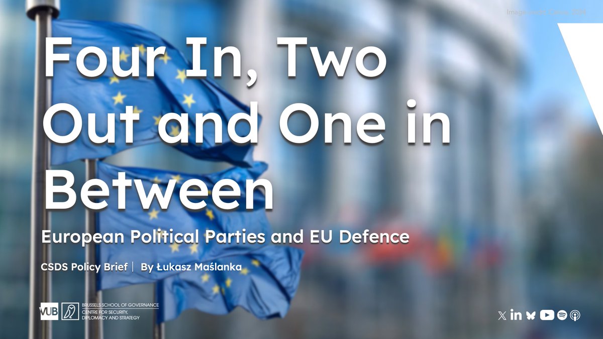 With the European elections on the near horizon, what do Europe's political groups and parties think about #EUdefence? What are the areas of conflict and agreement? @ukasz_maslanka has you covered in this latest piece. Read today🔸 csds.vub.be/publication/fo…
