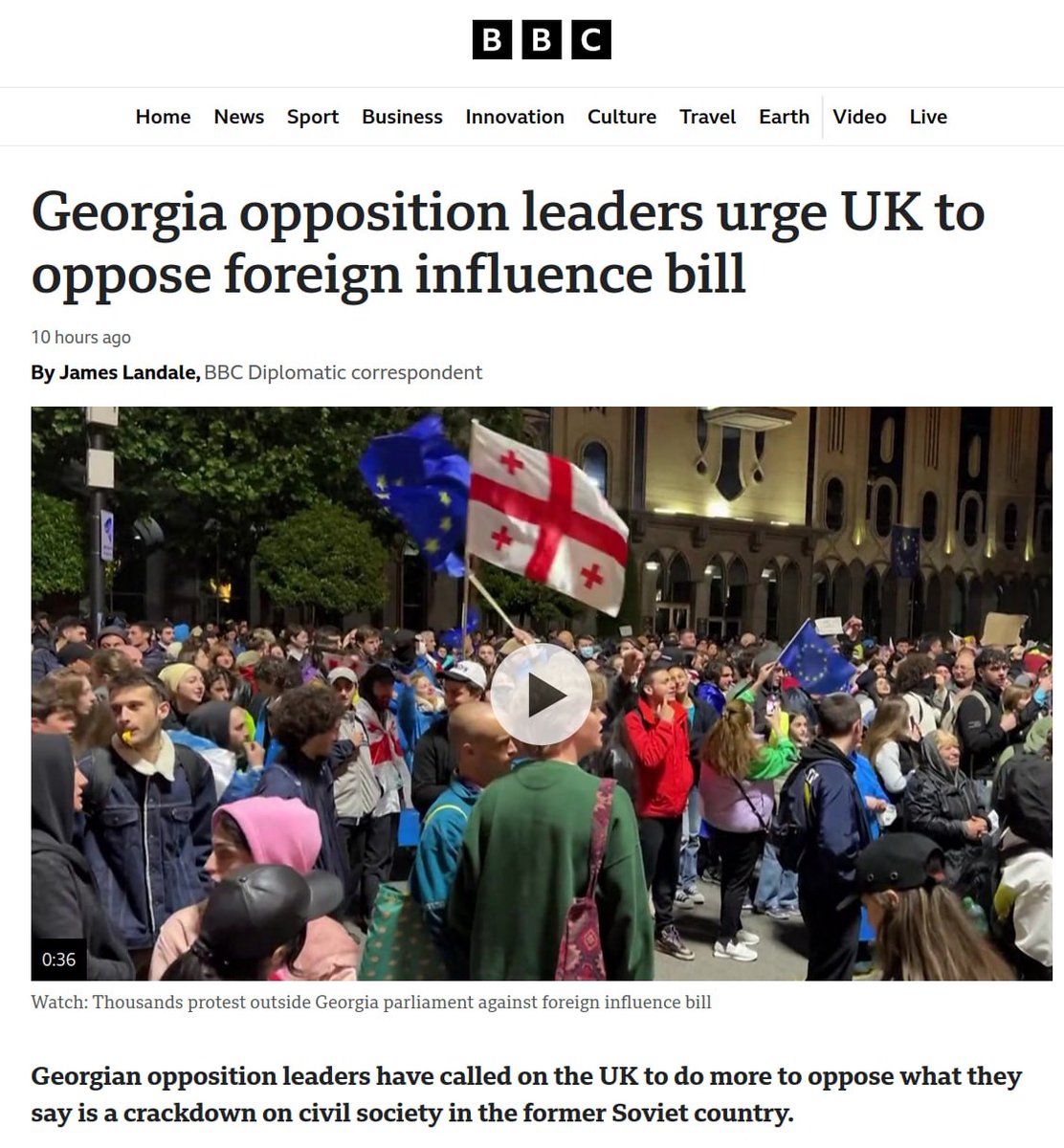 ratelforge's tweet image. The Georgian opposition is calling on the UK to publicly oppose the law on foreign interference in Georgian politics.

What could be more illustrative of the benefits of this law than this?
#GeorgiaProtests #Georgia