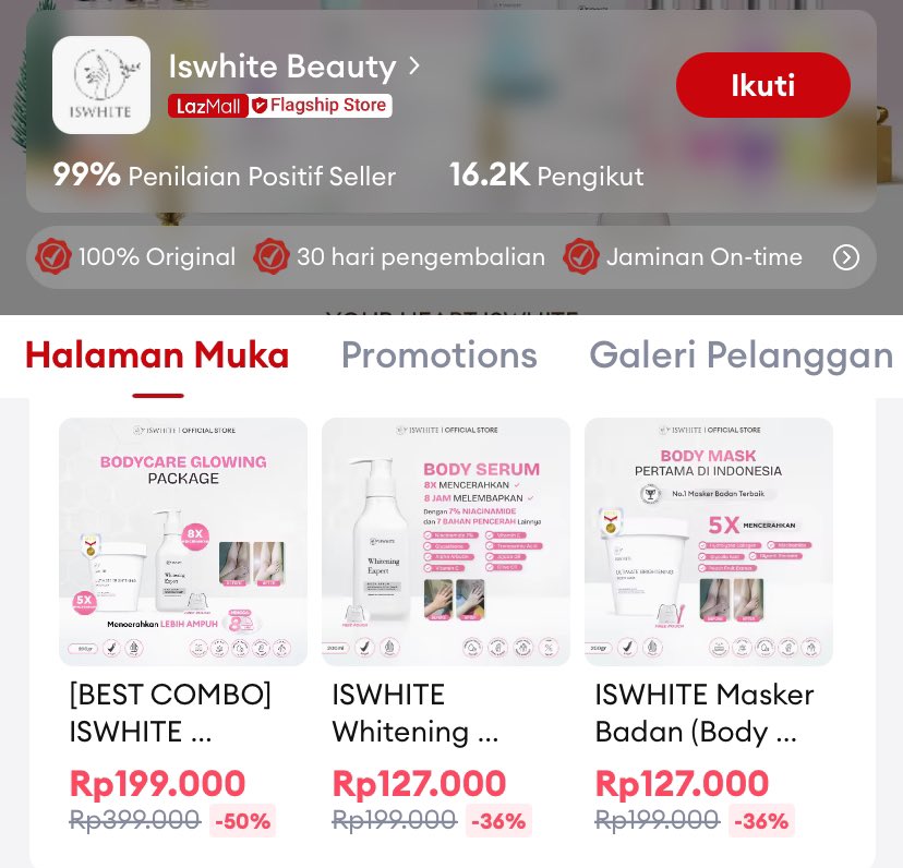 IswhiteOfficial's tweet image. 🚨GIVEAWAY ALERT🚨

ISWHITE bagi-bagi produk untuk 3 orang yang beruntung!

Caranya gampang banget :

1. Like dan Retweet Tweet ini
2. Follow @IswhiteOfficial
3. Pilih 1 produk ISWHITE di Lazada dan masukin ke keranjang kamu!
4. Komen dengan Screenshoot produk ISWHITE yang ada di…