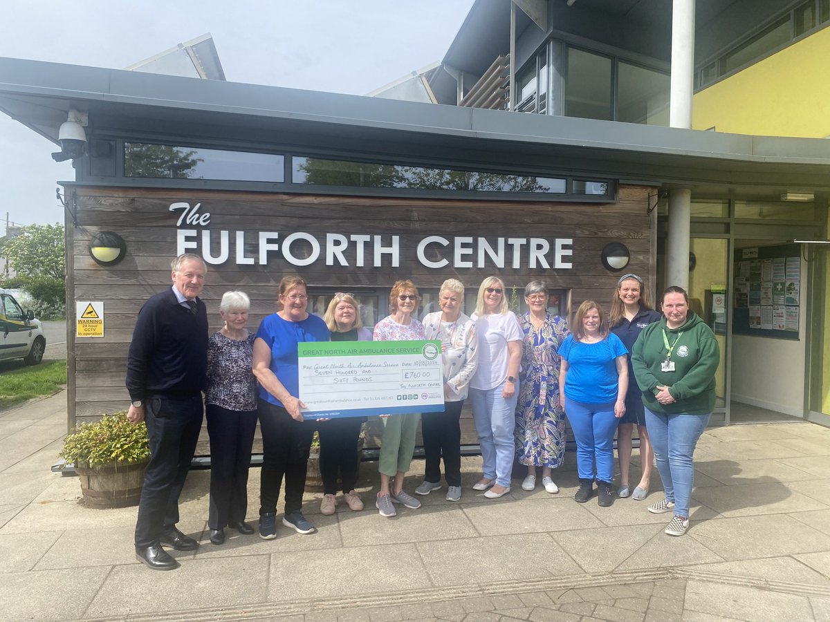 Well done to all involved from The Fulforth Centre for raising £760 in support of @GNairambulance .
