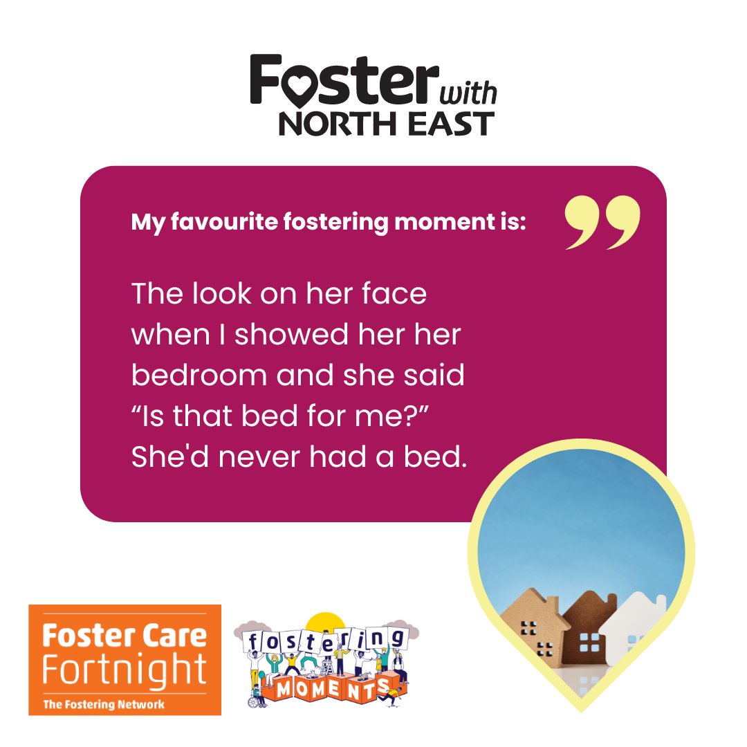This Foster Care Fortnight, the theme is #FosteringMoments 🌟 Foster with North East is sharing special fostering moments from foster carers across the North East. Can you share your home to shape their future, by becoming a foster carer with us? 👉tinyurl.com/bdsb7hse