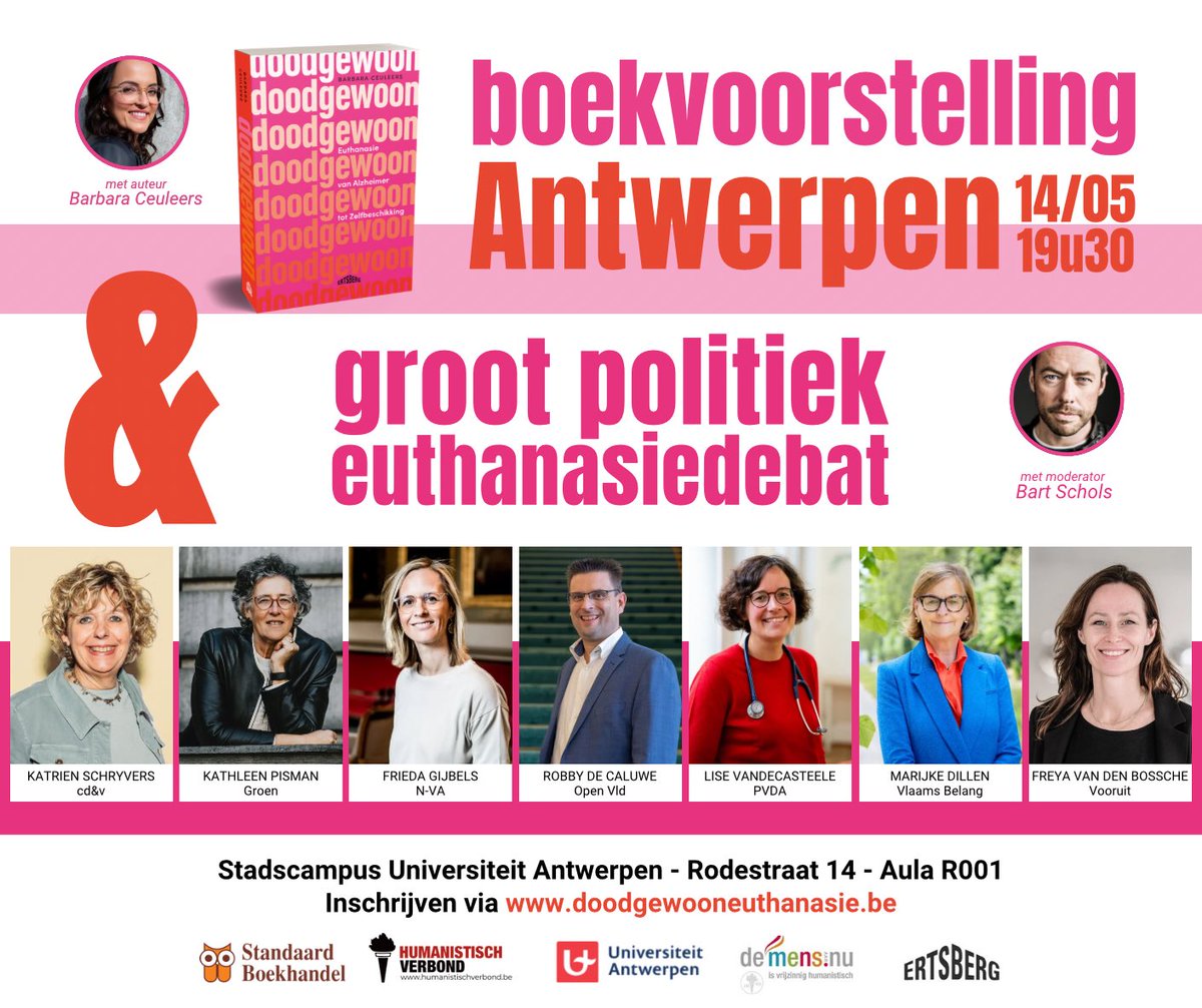 Morgen gaan we in debat, over het levenseinde. Het wordt dodelijk interessant. Je kan er nog bij zijn, via doodgewooneuthanasie.be