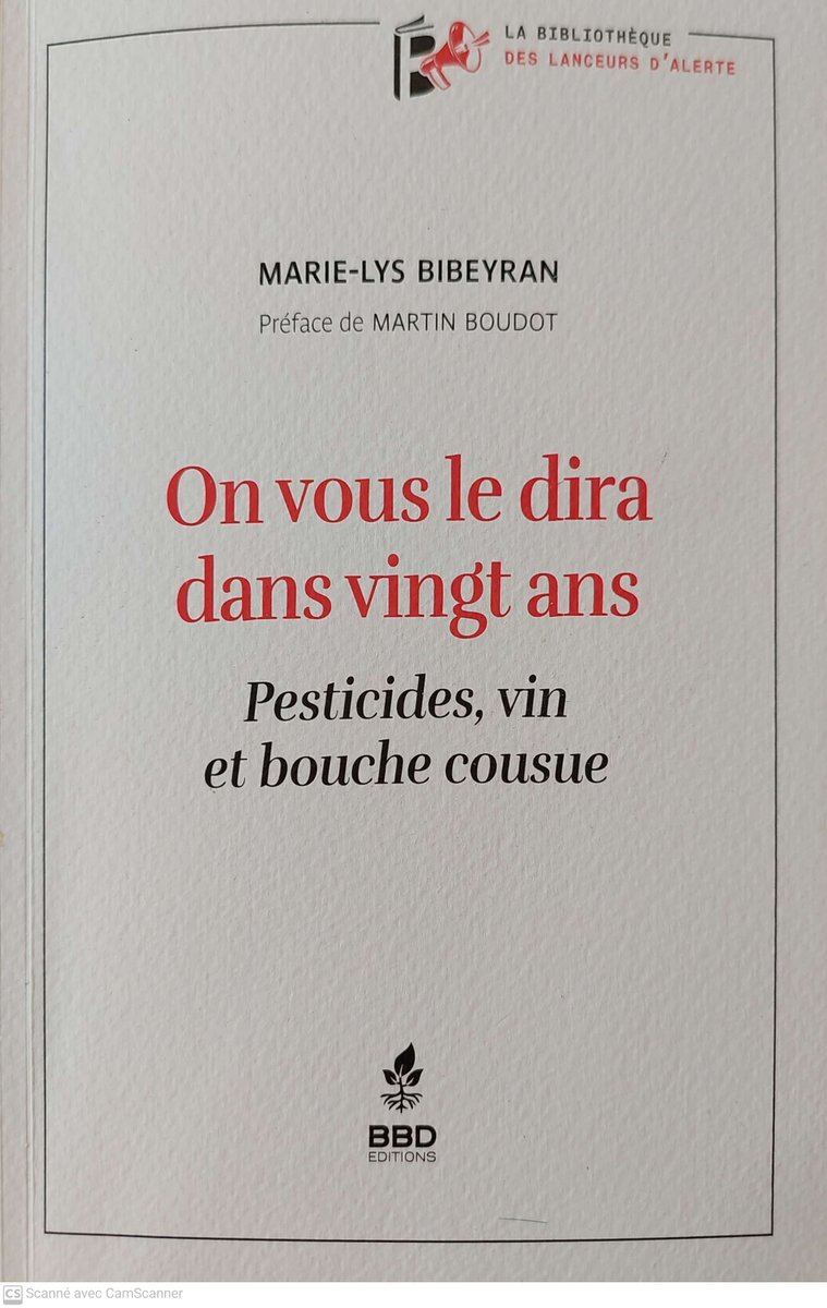 Témoignage Lanceuse d'alerte <a href="/MLysBibeyran/">Marie-lys Bibeyran</a> sur effets sanitaires causés par les #pesticides
 Une #femme exceptionnelle!
Un courage fou pour mener le combat contre  produits #chimiques utilisés en #viticulture
analyses #science
<a href="/BbdEditions/">BBD Editions</a> <a href="/MartinBoudot/">Martin Boudot</a> 
tinyurl.com/mrcwaatn