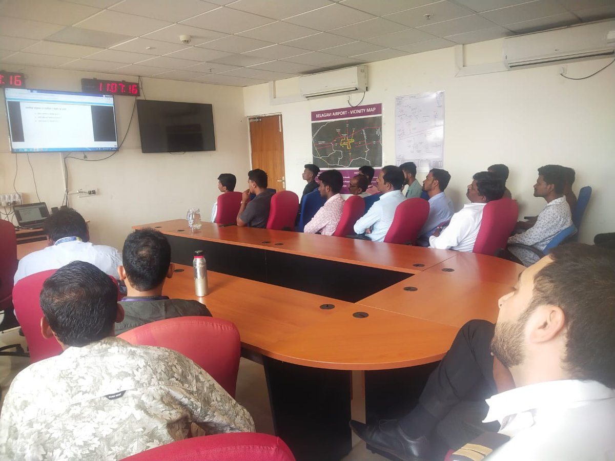 At Belagavi Airport @aaiblgairport Aviation Security Awareness Training was conducted recently by #BCAS for #AAI employees and other stakeholders. This one day online training provided the participants a comprehensive understanding of aviation security protocols, empowering them
