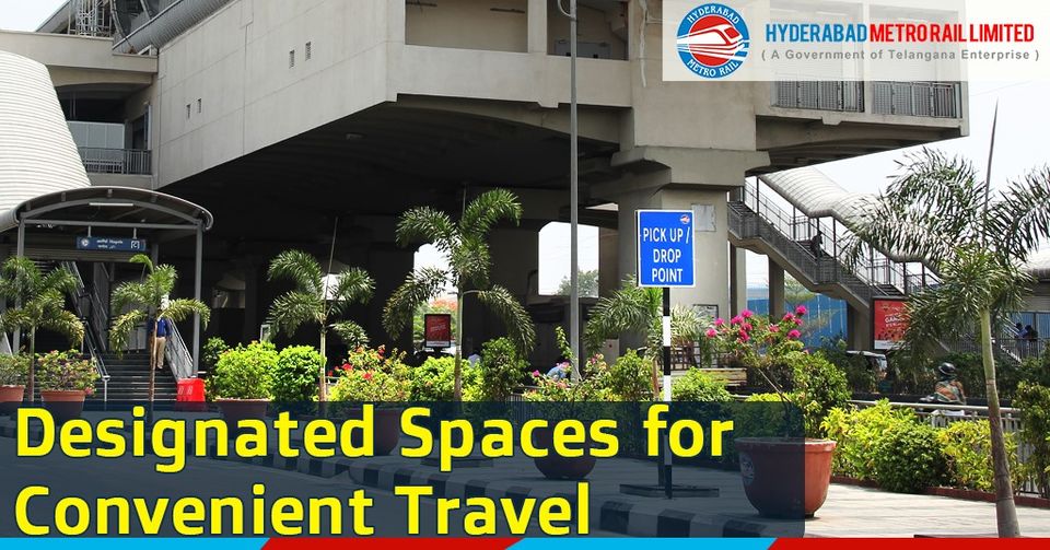 Every metro station has pick up/drop points earmarked clearly. These are the points from where you can avail other modes of transport for last mile connectivity.

#Hyderabadmetro #Metrorail #LastMileConnectivity #HMR
#DesignatedPickUp #MyMetroMyCity