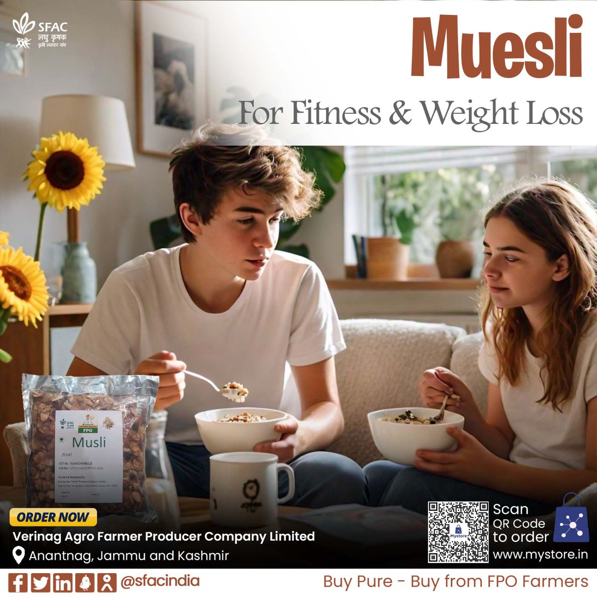 Muesli from J & K FPO- taste, nutrition, purity, convenience- all in one.
For a bright, energy-boosting start to the day, order now
👇

mystore.in/en/product/mus…

😋

@yogrishiramdev #VocalForLocal #healthychoices #healthyeating #healthyhabits #tastyrecipes #tastybreakfast #tasty