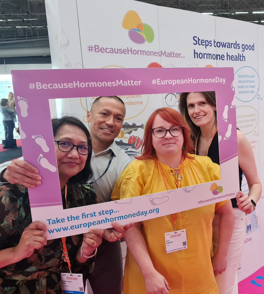#BecauseHormonesMatter #ECE2024 With my mentor and outgoing ESE Nurse Committe Chair Sherwin Criseno, incoming chair Kirsten Davidse and our Swedish endocrine nurse counterpart Maria . Looking forward to work with you in the committee Kirsten. @ESEndocrinology