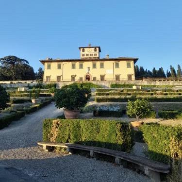 イタリアの友人を持つ中の人🙋‍♀️に送られてきたイタリア通信より。ボドゲを発見👀これ、なんだかわかります？🤔
正解は⬇️
※ここはフィレンツェの郊外にあるメディチ家の別荘ペトライア荘の一室です。昔のお金持ちたちもゲームを嗜んでいたよう。