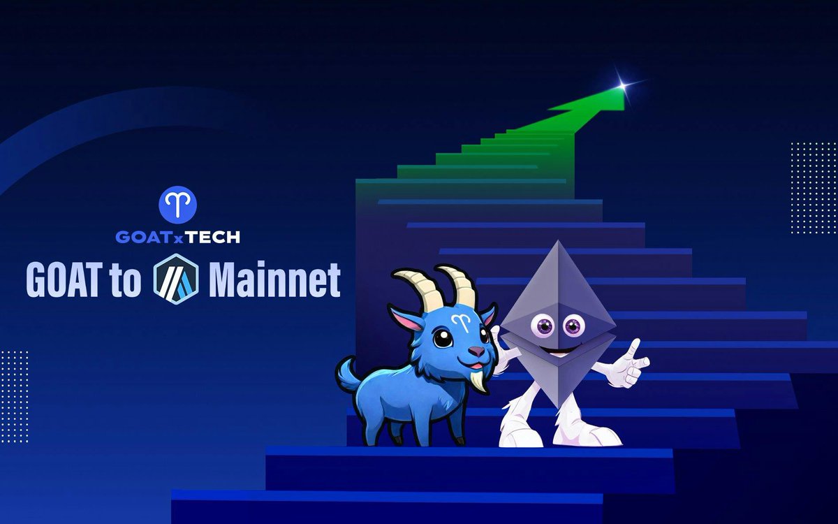 The @Goatxtech Mainnet will be officially launched on Arbitrum later today, May 13th at 12:00pm UTC🚀

This project offers you the opportunity to build your on-chain reputation and earn a passive income with staking. You will be rewarded in $ETH and $GOAT tokens!

See details on…