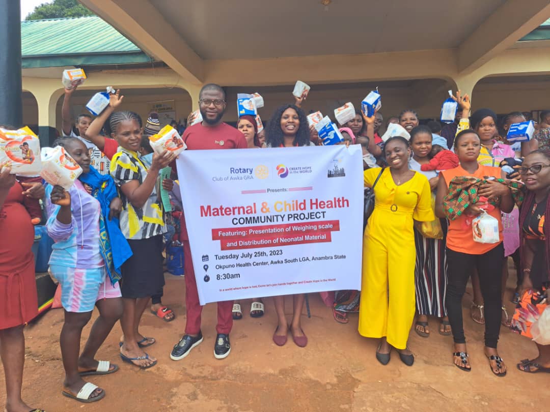 rcawkagra's tweet photo. Maternity and Child Health Community Project
Tuesday July 25th 2023
Okpuno Health Center, Awka South L.G.A, Anambra State.
Presentation of Weighing Scale to Okpuno Health Care Center.
Distribution of Pampers to Nursing Mothers.
#healthcare #rcawkagra https://t.co/ryU58uHKad