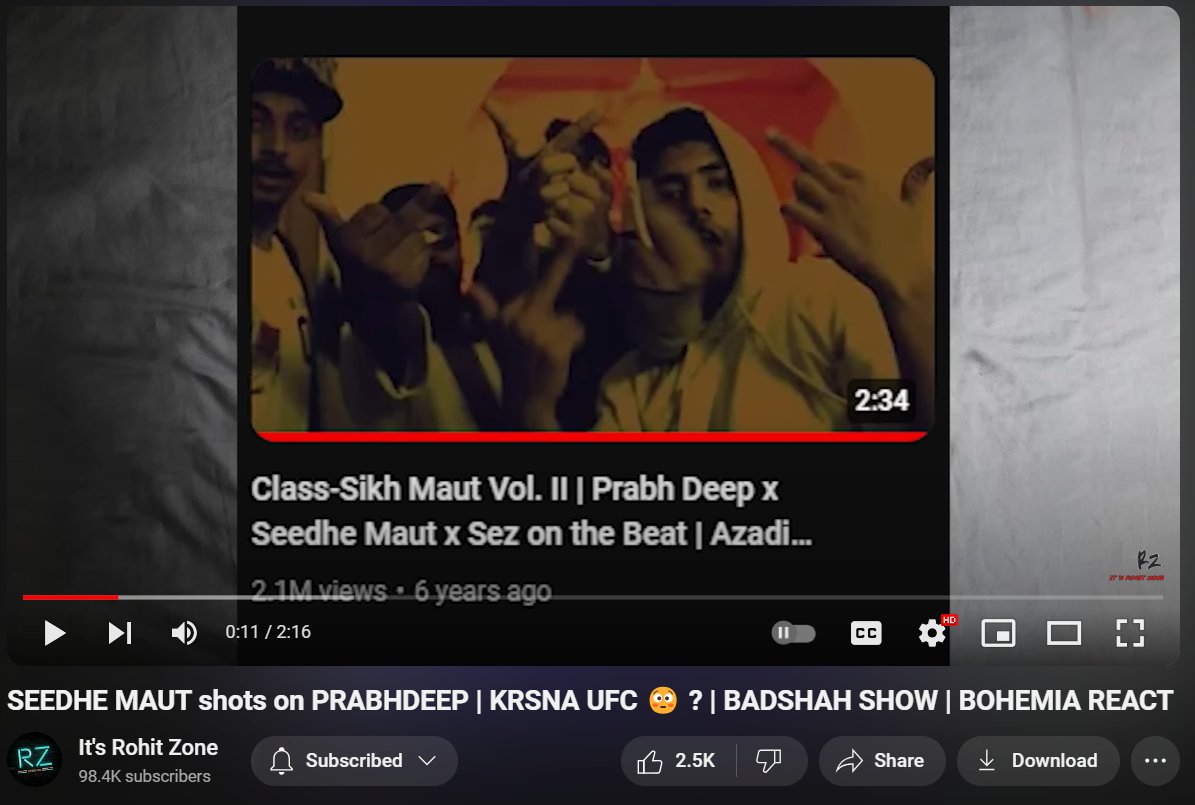 Seedhe maut shots on PRABHDEEP🔫KRSNA UFC ??🫨 Badshah Show🍆Bohemia react🤯