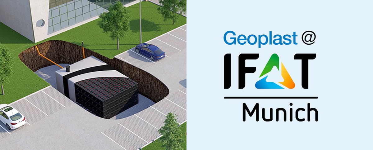 Join us at IFAT worldwide 2024 in Munich, from Mon 13 to Fri 17 May 2024, at Messe München, Hall B2, stand 445/544. 👉 geoplastglobal.com/en/event/ifat-… #geoplast #sustainableprofitability #sustainableconstruction #stormwaterdrainage #stormwatersolutions #IFAT #Ifat2024 #IFATMunich