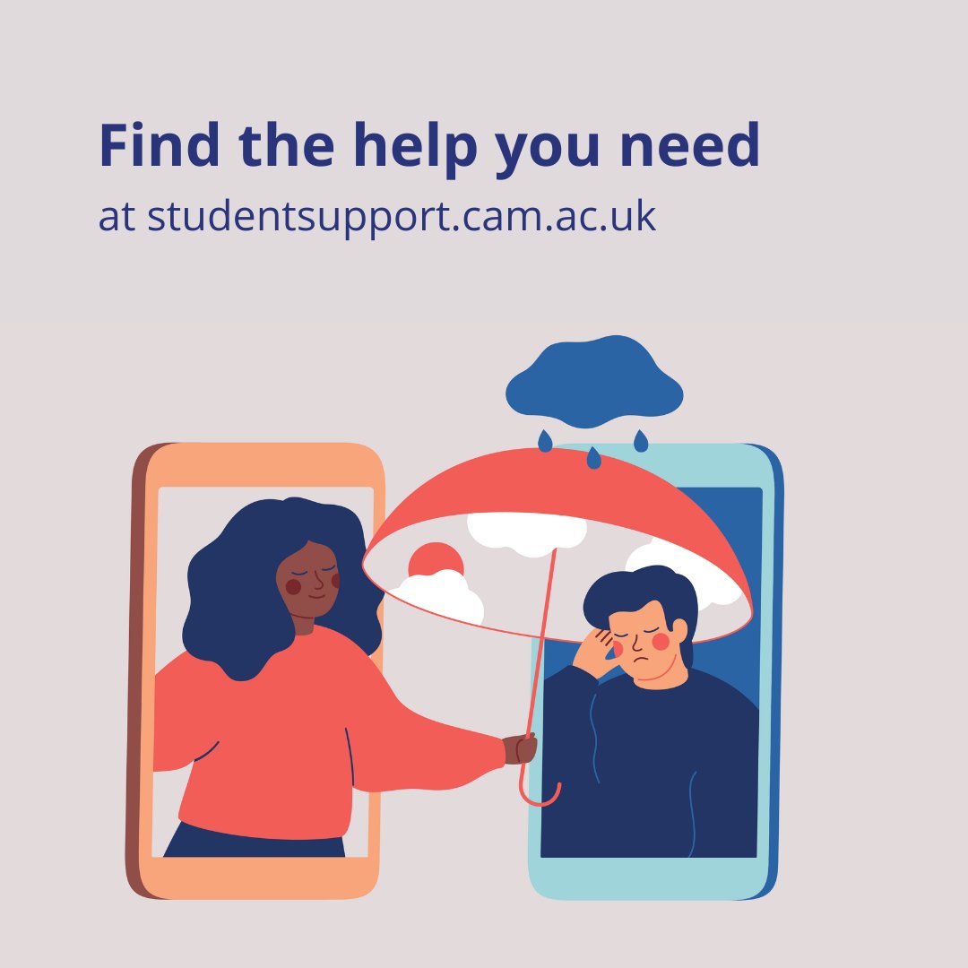 It's #MentalHealthAwarenessWeek: we're shining a light on the support Cambridge students can get at the University. If you're starting to find things tough, reach out for help. Find the help you need at our Student Support webpage 🔗 studentsupport.cam.ac.uk #ReachOutCambridge