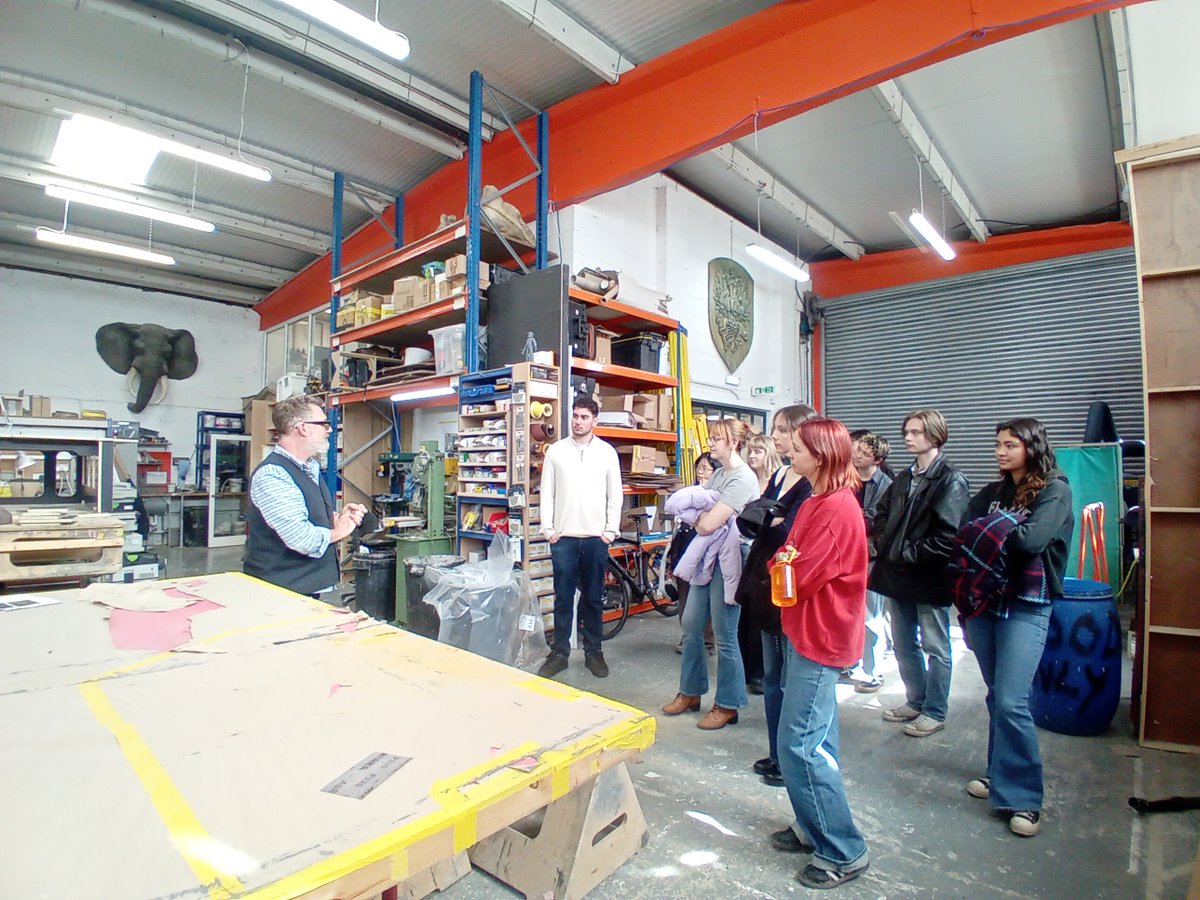 Our students had the exciting opportunity to visit Bristol-based prop makers @Mangostone01 and learn about all the amazing craftsmanship that goes into creating objects for film and TV – from ancient creatures to enormous telescopes 🔭

#filmprops #prop #propmaking #uwe