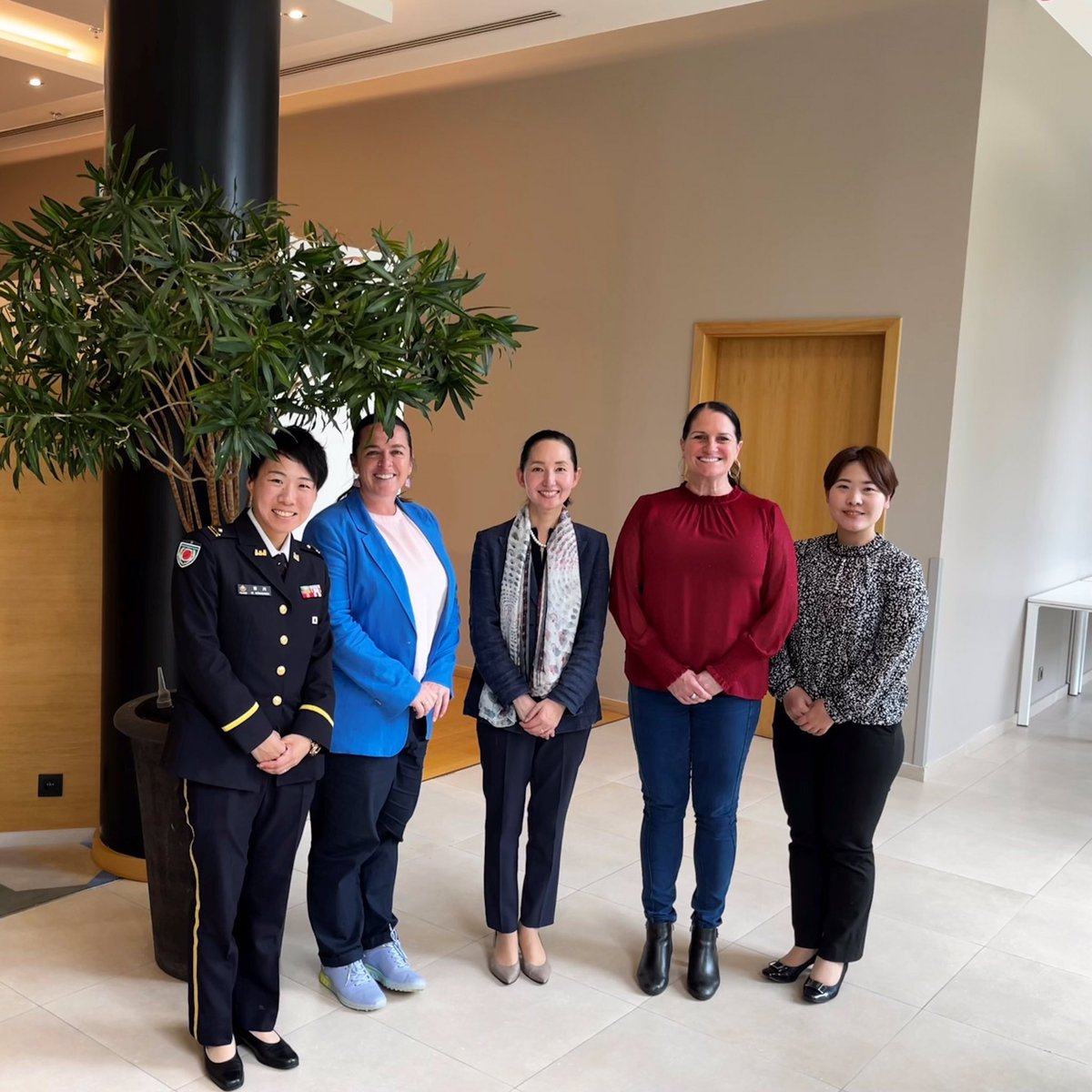 Taking this opportunity, JMOD delegate held talks with NATO Secretary General's Special Representative for WPS @NATOWPS, the U.S., Australia, Canada, and Nordic Centre for Gender in Military Operations @ncgmcentre and confirmed to work together to advance the WPS promotion. #NCGP