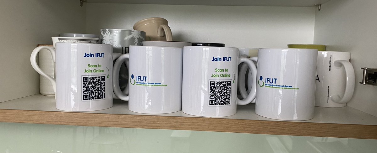 New mug collection at work #JoinAUnion @maynooth_ifut @ifut