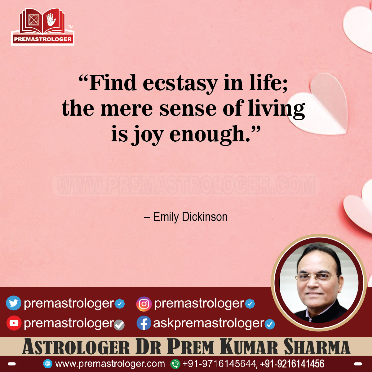 “Find ecstasy in life; the mere sense of living is joy enough.”

 — Emily Dickinson

#MotivationalQuotes
#motivational
#positivityspread
#PositiveVibesOnly