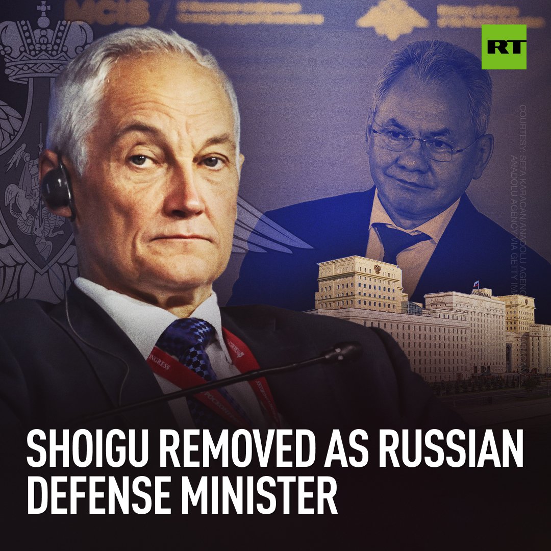 President Putin has proposed replacing Sergey Shoigu as Russian defense minister with First Deputy Prime Minister Andrey Belousov, previously the president’s economic aide, set to take on the role. on.rt.com/ct0g