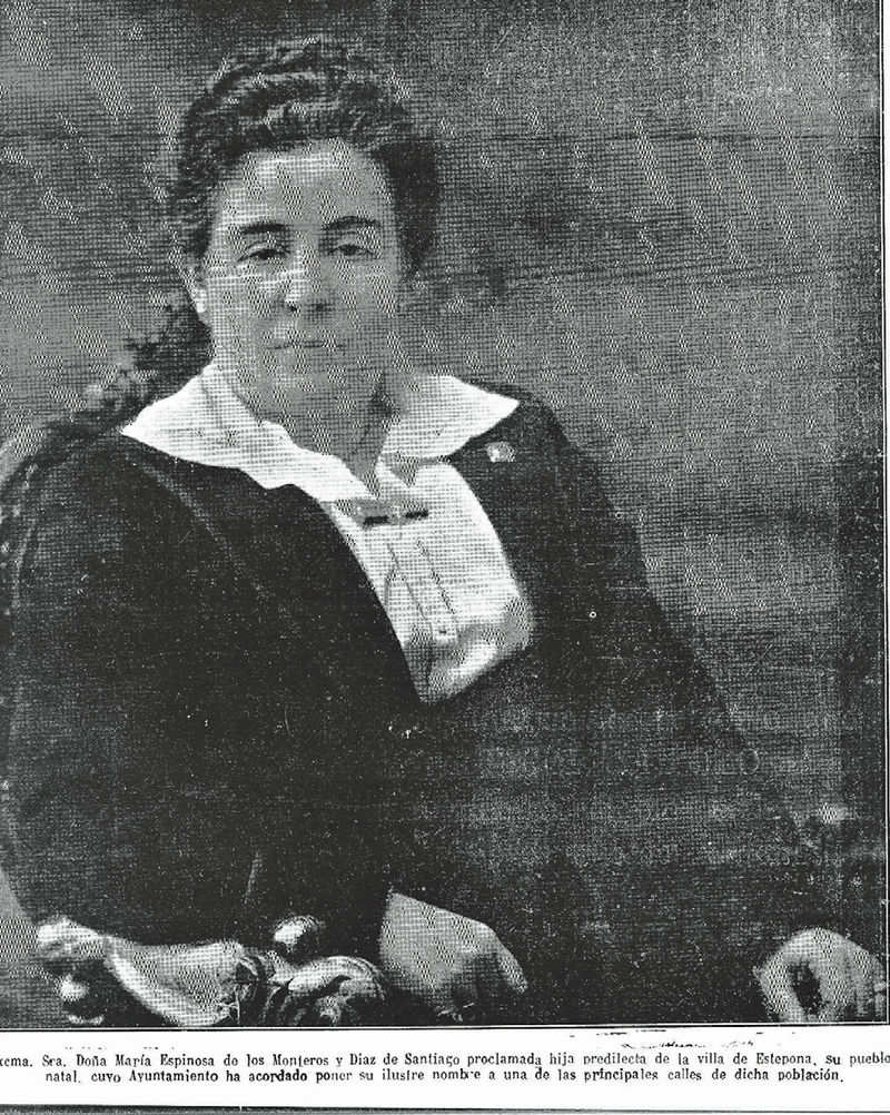#TalDíaComoHoy de 1875 nace María Espinosa de los Monteros y Díaz de Santiago, cuyo nombre real es María Espinosa Díaz, activista en la lucha por los derechos civiles y políticos de las mujeres, socia fundadora de la Asociación Nacional de Mujeres Españolas, presidenta hasta 1924