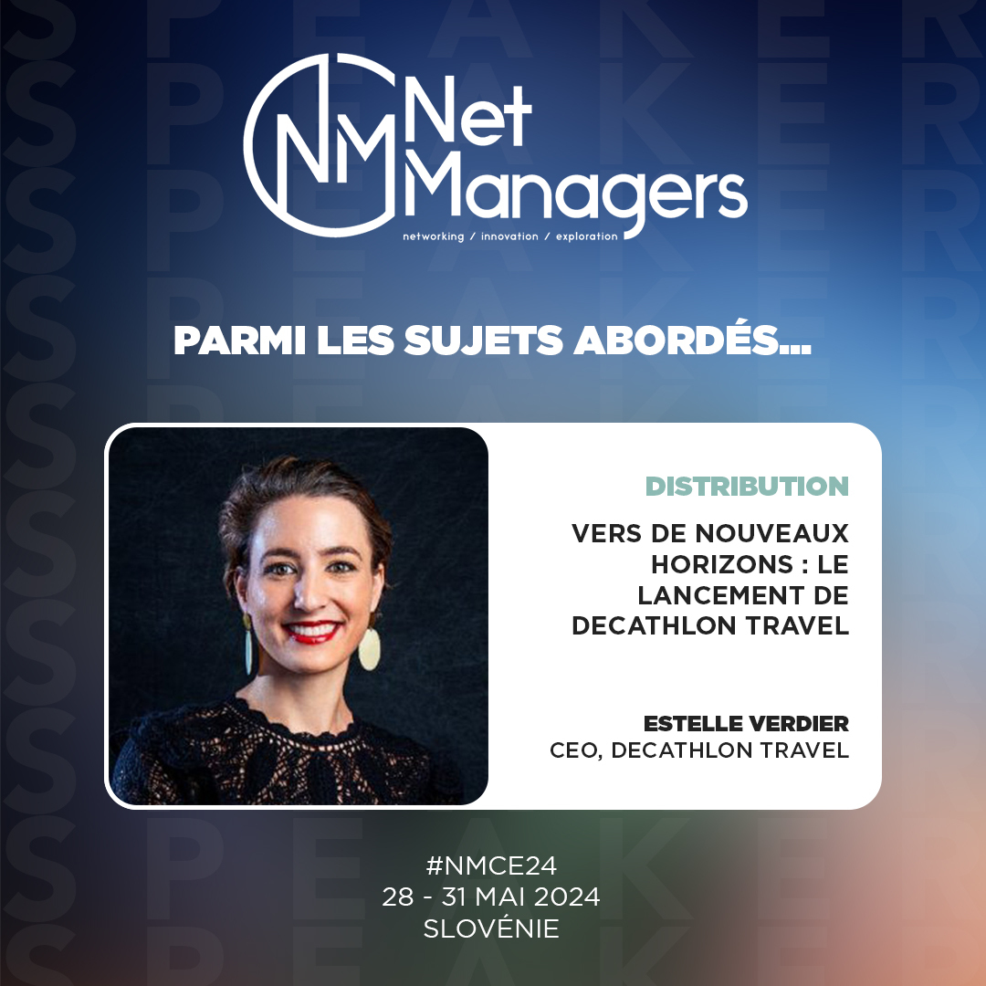 🚨 NOUVELLE SEMAINE, NOUVEAU SPEAKER 🚨

Estelle Verdier-Watine, CEO Decathlon Travel interviendra lors de cette nouvelle édition de Net Managers sur le lancement de Decathlon Travel ! 🎤
#NMCE24
