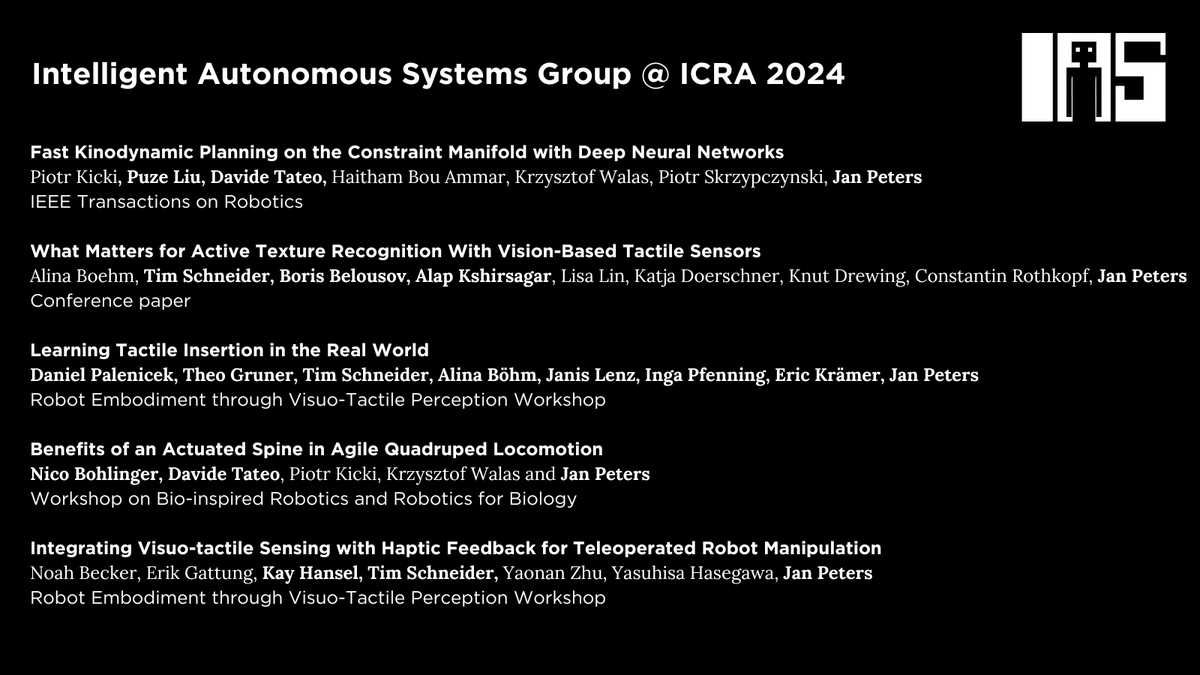 We're excited to present five works at #ICRA2024 this week in Yokohama 🇯🇵 👇