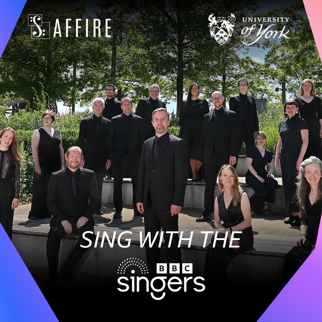Sing live with the @BBCSingers from your own home! 🎶   From 7PM on Tues 21 May you can join a virtual choir using your mobile phone or computer. Sing alongside us using the SAFFIRE app & record part of a new work by @RGCWbaritone.   For more info: saffire.york.ac.uk   (1/2)