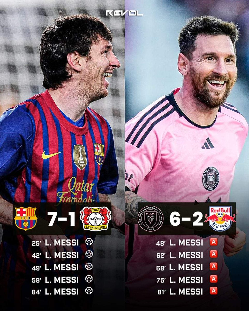 Need 5 goals in a match?
Need 5 assists in a mattch?

Call Leo Messi, he will provide you both🐐🫡