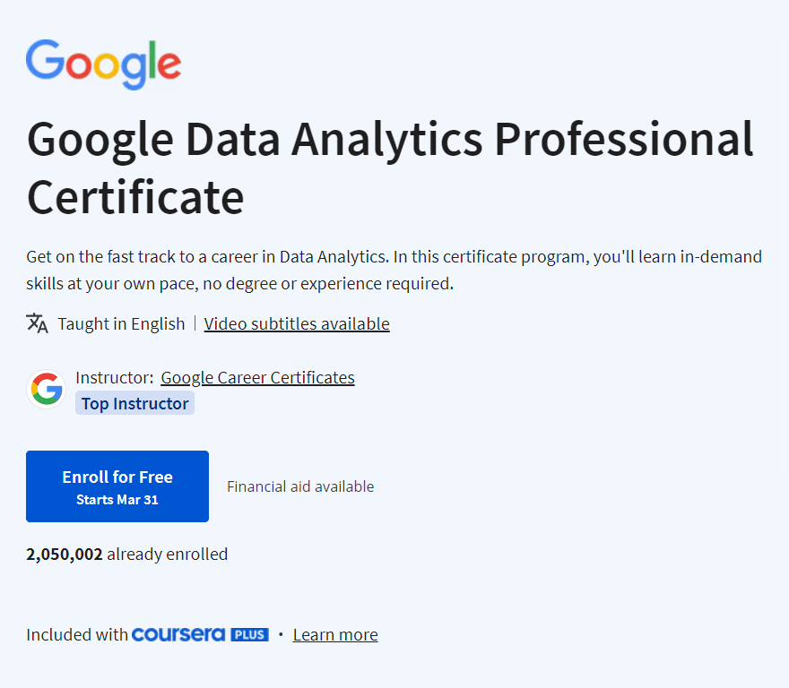 Google Data Analytics Professional Certificate for FREE!! Retweet & Tag your friends... Link: clcoding.com/2023/10/google…