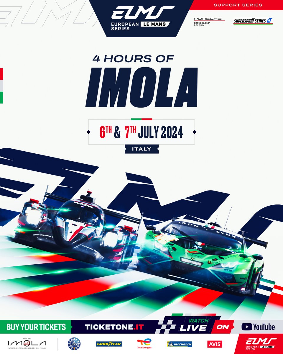 Oh Imola, we’ve missed you… and we’re coming back! 🙌🏻 🇮🇹 The European Le Mans Series is returning to the @autodromoimola on July 6 and 7 with 43 cars ready to compete on the Italian track. As always, get ready for an action-packed schedule, filled with on-track and paddock