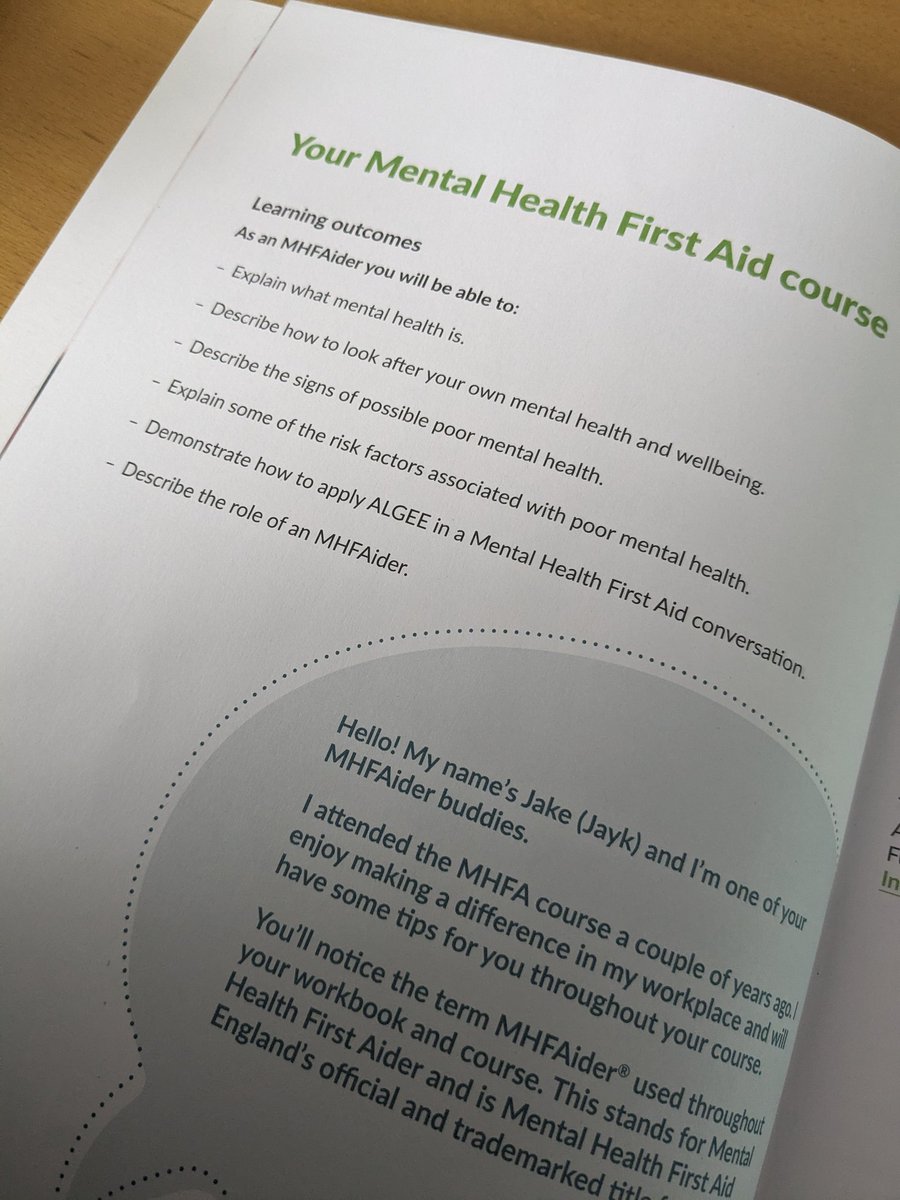 Mental Health First Aid training delivered by my wonderful colleagues Tanya and Mandy #MentalHealthAwarenessWeek @MHFAEngland