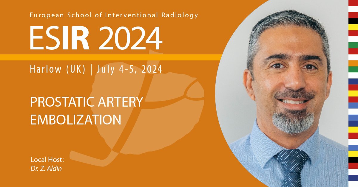 Secure your spot for the ESIR course on prostate artery embolization before the early fee deadline on May 17! 
👉Programme: t.ly/H_sgM
👉Registration: t.ly/zLxTm

#ESIRcourse #interventionalradiology #embolization