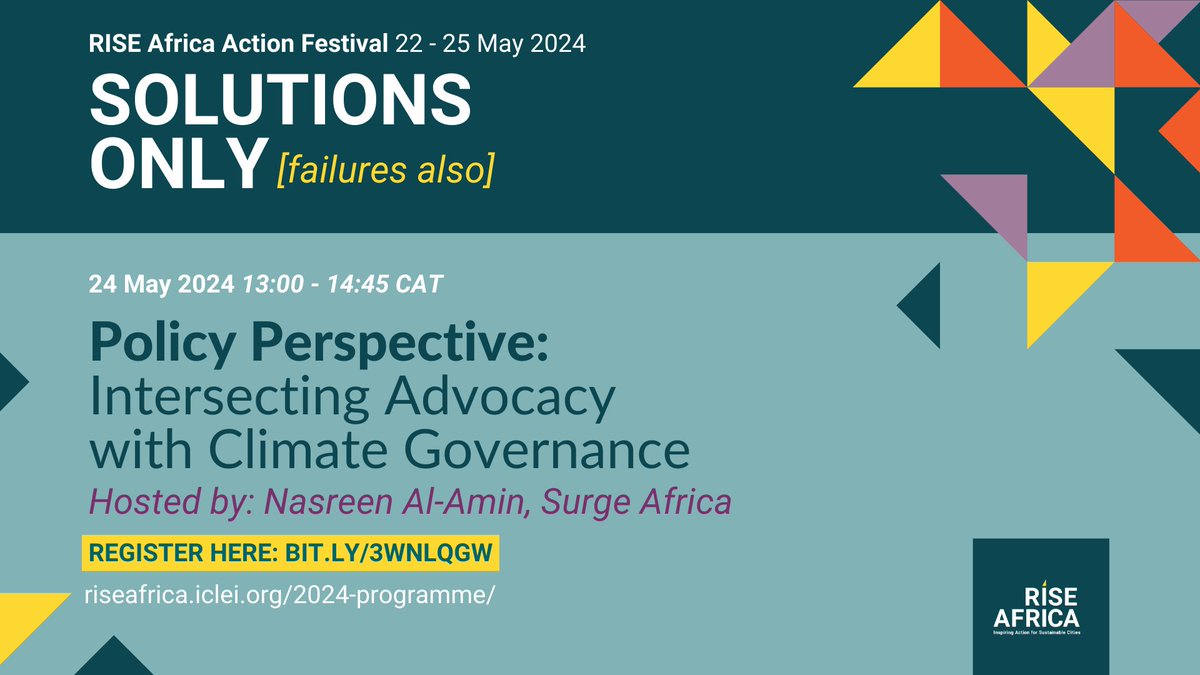 We’re hosting a session that examines the Intersection between Advocacy & Climate Governance bringing together @HafsatKIND and @Abubakar_Buba01 to lead this critical discussion. 

Register here: rb.gy/ppi49c
🗓️ Friday, May 24, 2024.
⏲️ 12 pm - 1:45 pm 

#Surgeafricaorg