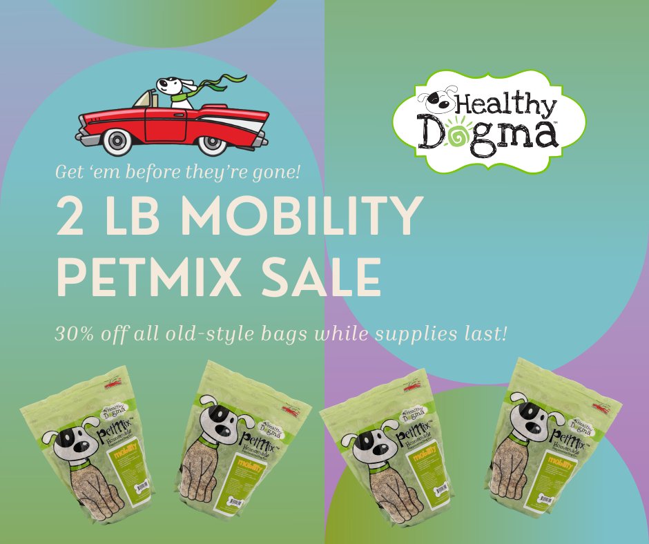 Remember that's 30% OFF on our old-style 2lb Mobility PetMix bags ONLY WHILE SUPPLIES LAST!!
Get it here: healthydogma.com/product/mobili…
#SaleAlert #oxfordmichigan #salesalesale #sale #healthydogma #naturaldogfood #petmix #dognutrition #dogfood #madeinmichigan