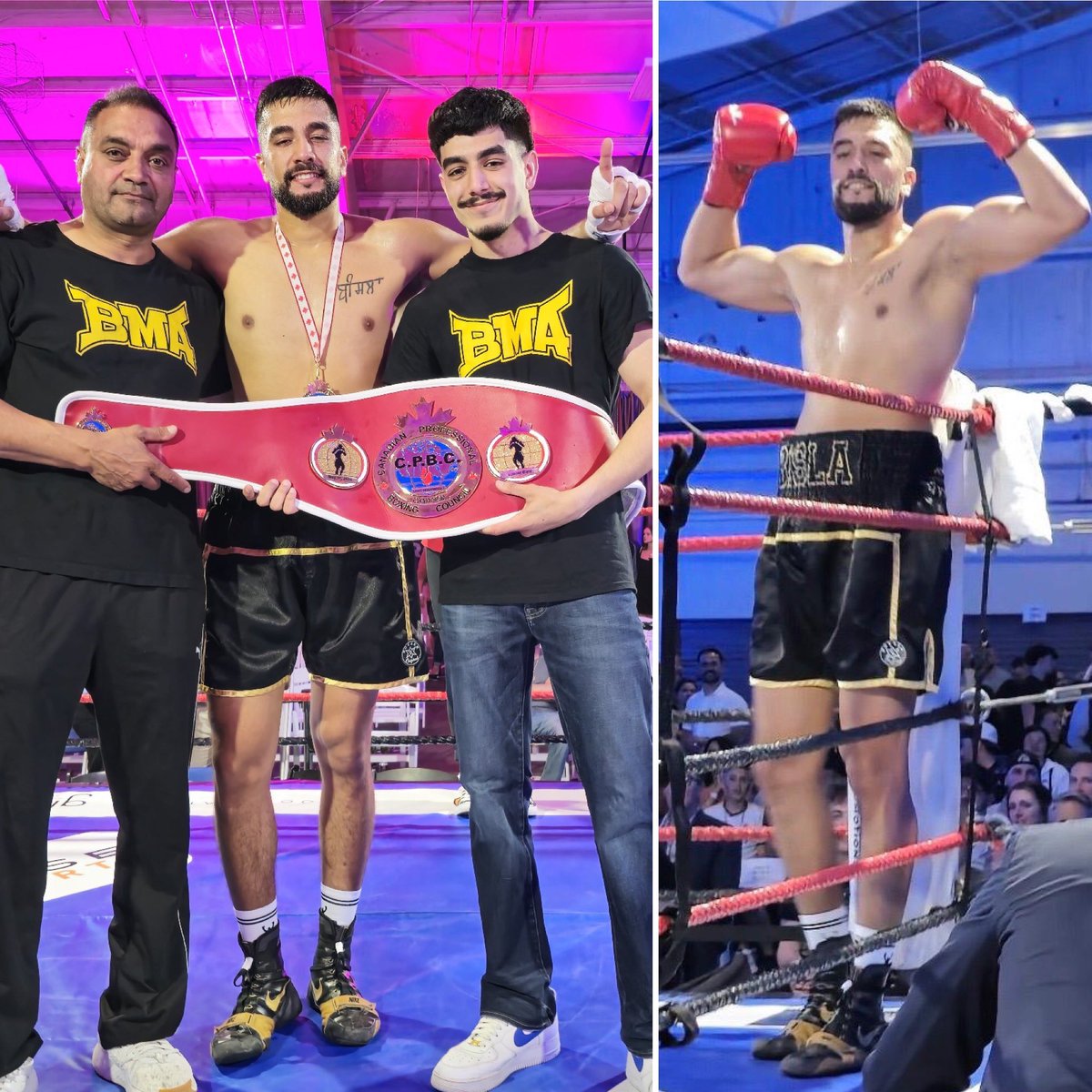 Surrey’s Buneet Bisla won Canadian C.P.B.C ( Canadian professional Boxing council) light heavy weight championship in Victoria BC, Which is 175 lb weight division. Very proud of him.