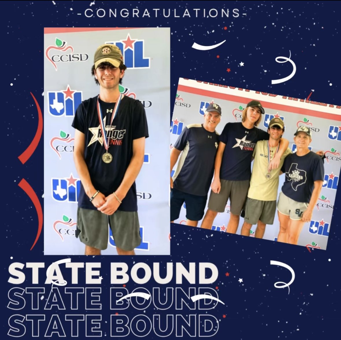 Busy weekend for these two Rangers! Both Jude B. and Barrett S. faced very strong opponents, fought hard during each match, and played some great tennis! Big Congrats to Jude B., he is headed to the state tournament later this month! @SV_Rangers @valleyventana @DrChapmanCISD