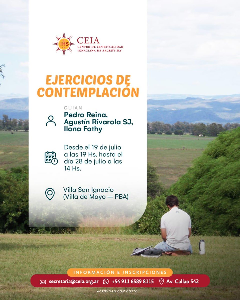 Una oportunidad para realizar los Ejercicios de Contemplación diseñados por el jesuita Franz Jalics (+).
Supone un mínimo de experiencia sobre este tipo de oración y la disposición a dejarse acompañar por el equipo mediante dos entrevistas mínimo.