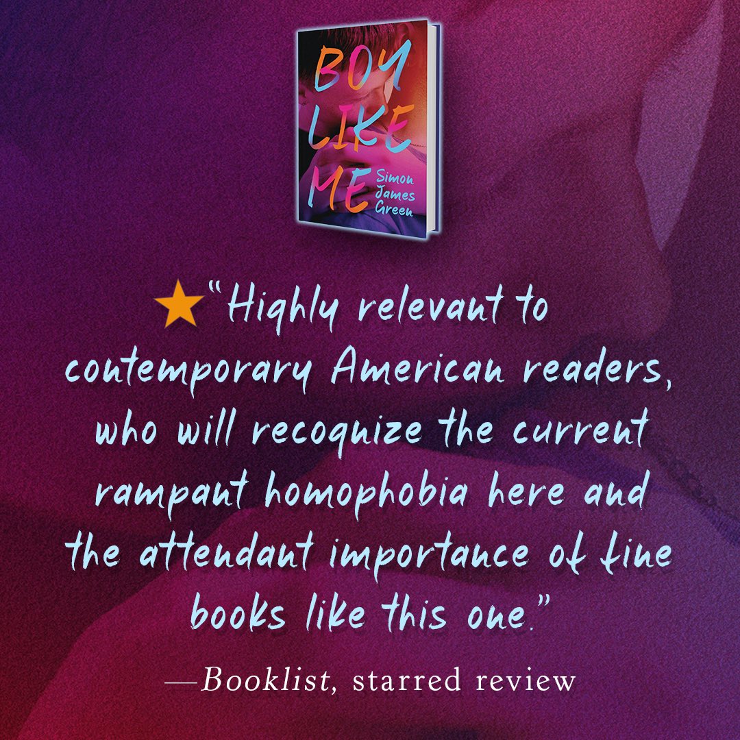 A starred review for BOY LIKE ME from @ALA_Booklist - thank you! Out 21 May in the US & Canada and I hope it finds the people who need it during these times of book bans, censorship and hate. Together, we walk… onwards. 💛 @ireadya @Scholastic