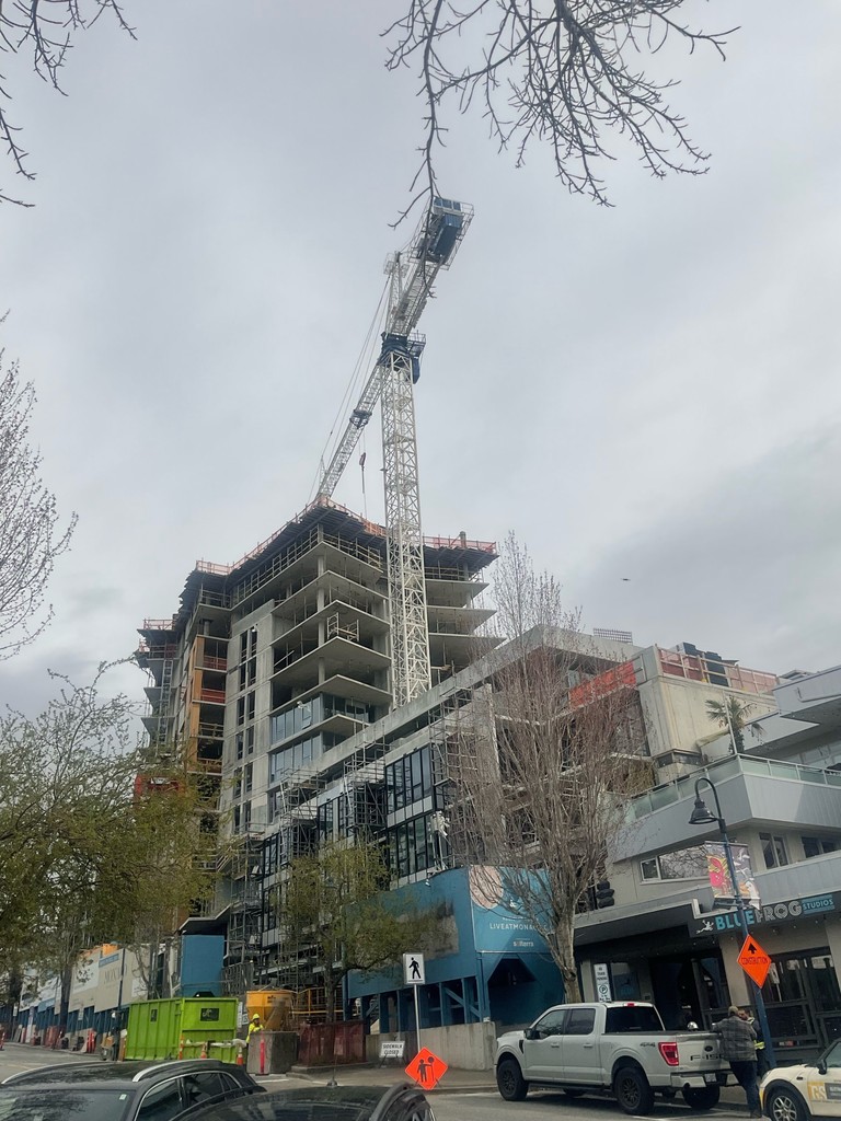 A recent snapshot of our Monaco project in White Rock, BC, nearly topped off! Monaco is located on the crest of a hill, offering unobstructed views of Semiahmoo Bay. The sloped site required careful analysis and planning among the project team. #StructuralDesign #GlotmanSimpson