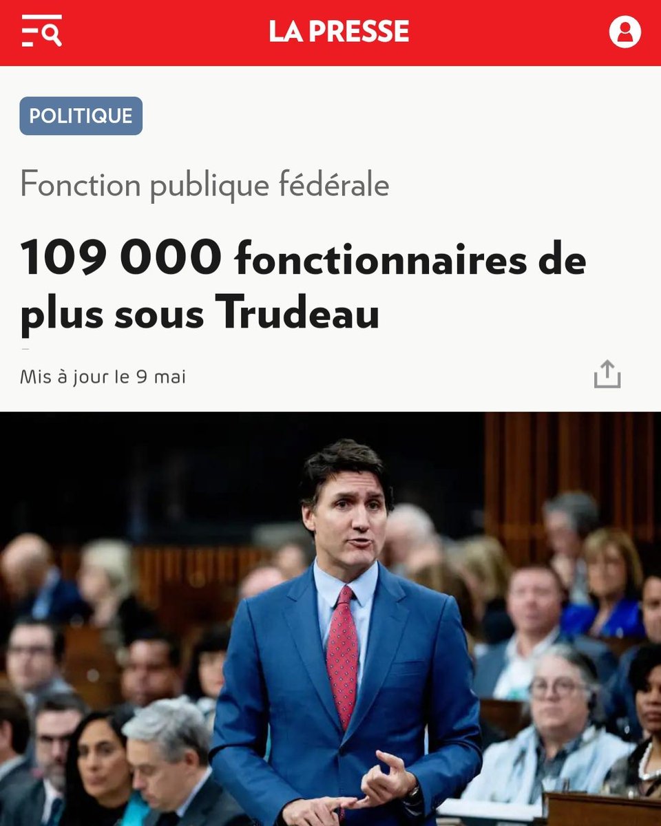 Ça sert à quoi le Bloc? Le Bloc a voté pour que l’argent des Québécois serve à engager 109 000 fonctionnaires de plus à Ottawa. lapresse.ca/actualites/pol…