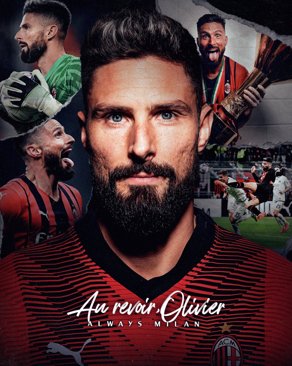 Promise kept, Oli. We had fun together ❤️🖤 #MerciOlivier | @_OlivierGiroud_ | #SempreMilan