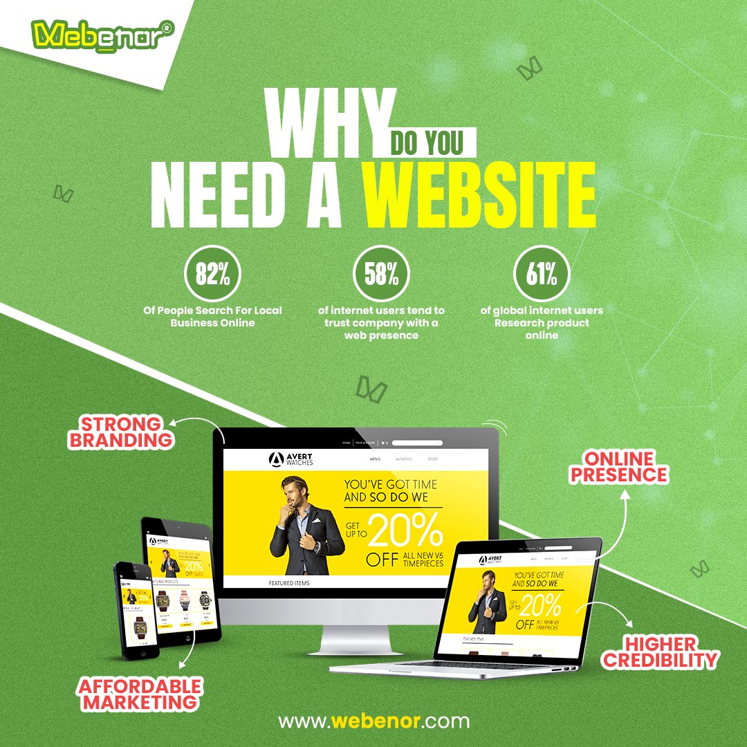 webenor's tweet photo. Do you know the importance of an online presence, but don't have a website that truly converts?  Empower your website with our help and watch your business flourish!

#website #webdesign #onlinemarketing #business #growyourbusiness #websitebenefits #credibility https://t.co/Hj9d4EMVaa